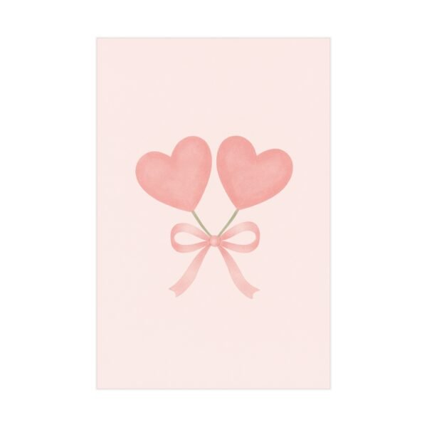 Coquette Heart Poster, Printable Coquette Art, College Sign, Aesthetic Wall Art, Printable Wall Art - Image 2