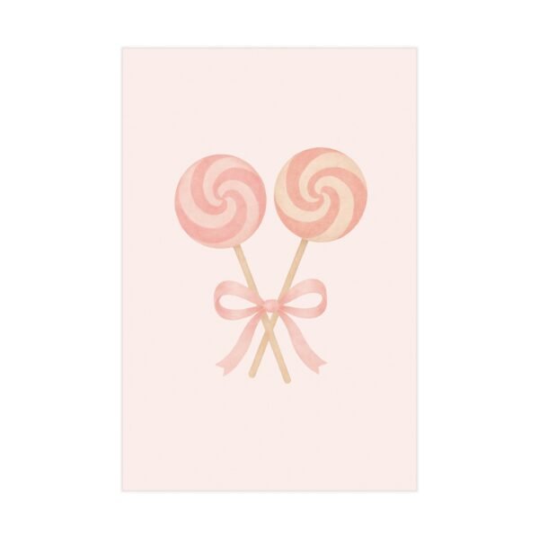 Coquette Lollipop Poster, Printable Coquette Art, College Sign, Aesthetic Wall Art, Printable Wall Art - Image 2