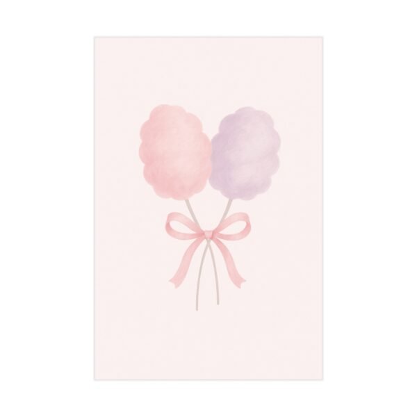 Coquette Cotton Candy Poster, Printable Coquette Art, College Sign, Aesthetic Wall Art, Printable Wall Art - Image 2