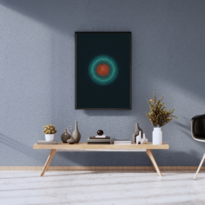 Planetary Nebula Wall Art Print – Ethereal Cosmic Poster, Space Astronomy Decor