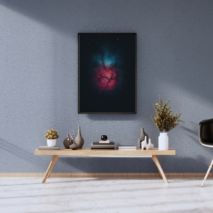 Trifid Nebula Wall Art Print – Colorful Deep Space Poster, Celestial Astronomy Decor