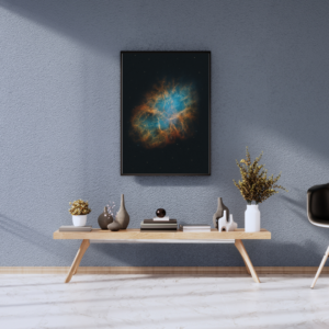 Crab Nebula Wall Art Print – Explosive Supernova Remnant Poster, Deep Space Astronomy Decor