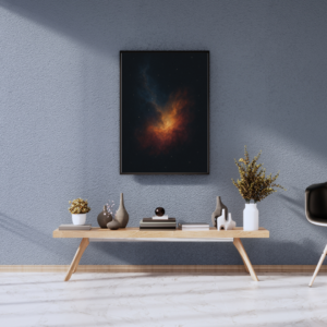 Swan Nebula Wall Art Print – Radiant Star Nursery Poster, Deep Space Astronomy Decor