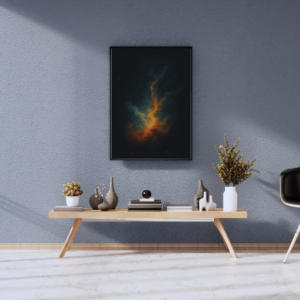Cork Nebula Wall Art Print – Abstract Space-Inspired Poster, Mystical Deep Sky Decor