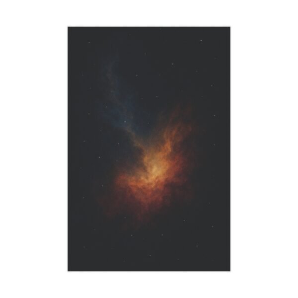 Swan Nebula Wall Art Print – Radiant Star Nursery Poster, Deep Space Astronomy Decor - Image 2